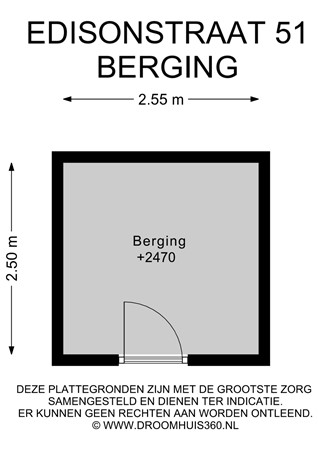 Floorplan - Edisonstraat 51, 2316 SJ Leiden